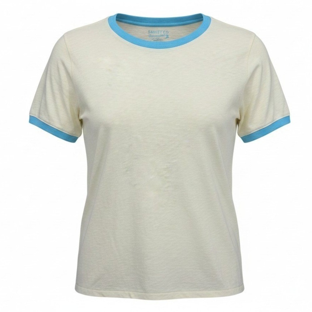 Faherty Sunwashed Regenerative Organic Cotton Sunwashed Tee XXL Yellow Blue NWOT